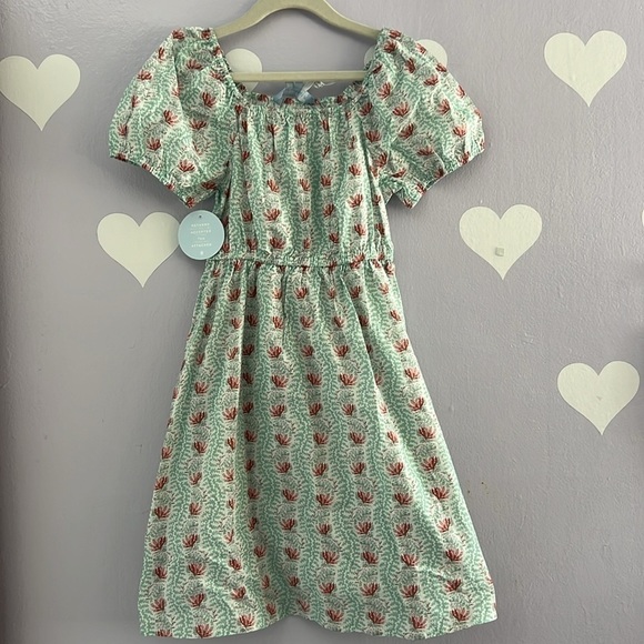 Hill House 9/10 yrs The Tiny Sienna Dress Trailing Vine Multi Cotton - Picture 2 of 7